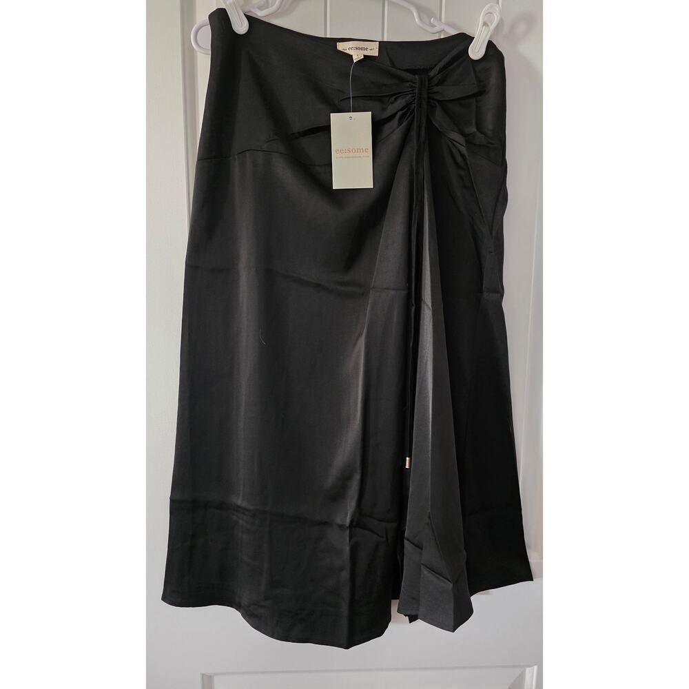 ee:some Satin Faux Wrap Skirt - Beautiful Versatile Statement Piece NWT